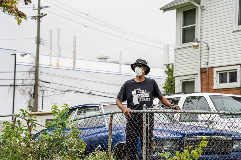 Detroit resident standing near Mack Assembly Plant