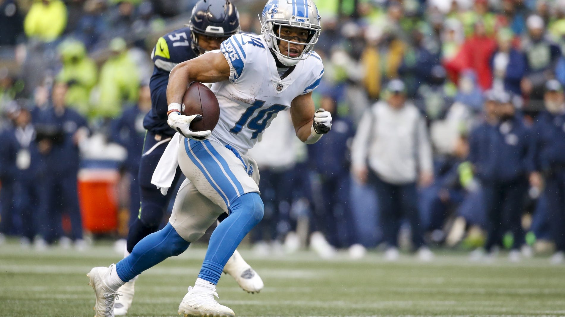 As one fourth-rounder blows them away, Lions still waiting on the other