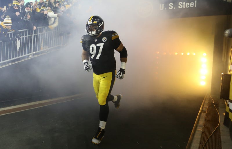 Pittsburgh Steelers defensive end Cameron Heyward (97) takes the field to play the Cleveland Browns