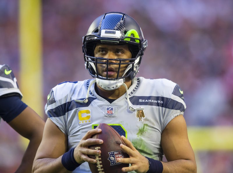 Seattle Seahawks quarterback Russell Wilson (3) against the Arizona Cardinals