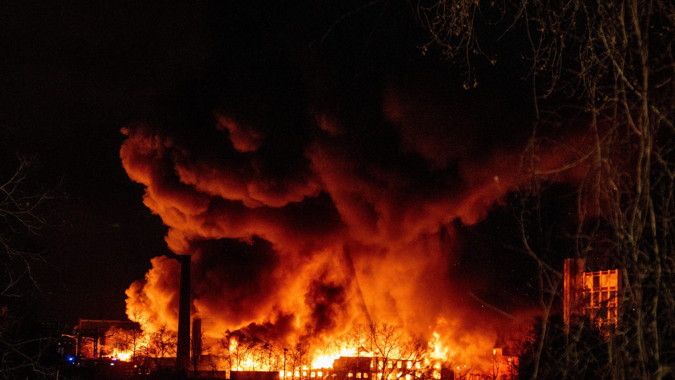 Massive 11-alarm chemical fire 'contained' at New Jersey warehouse