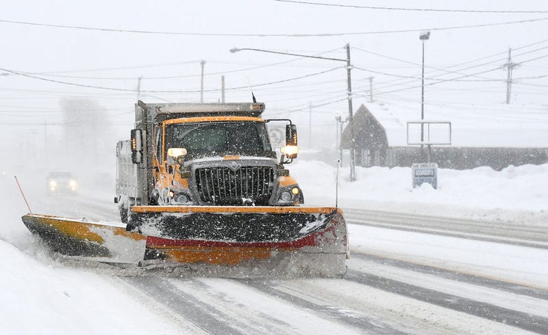 A PennDOT plow truck clears snow, Jan. 26, 2022, in Millcreek Twp.