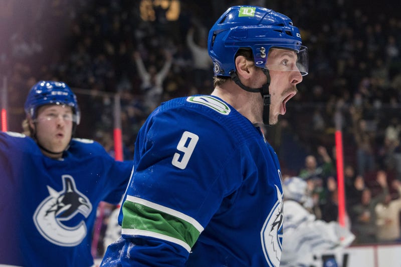 JT Miller shouting after goal