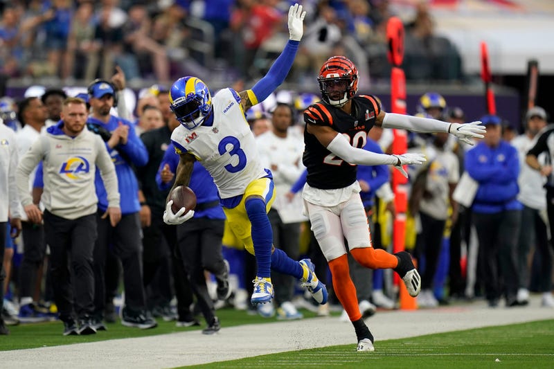 Odell Beckham Jr. makes a play in Super Bowl LVI.