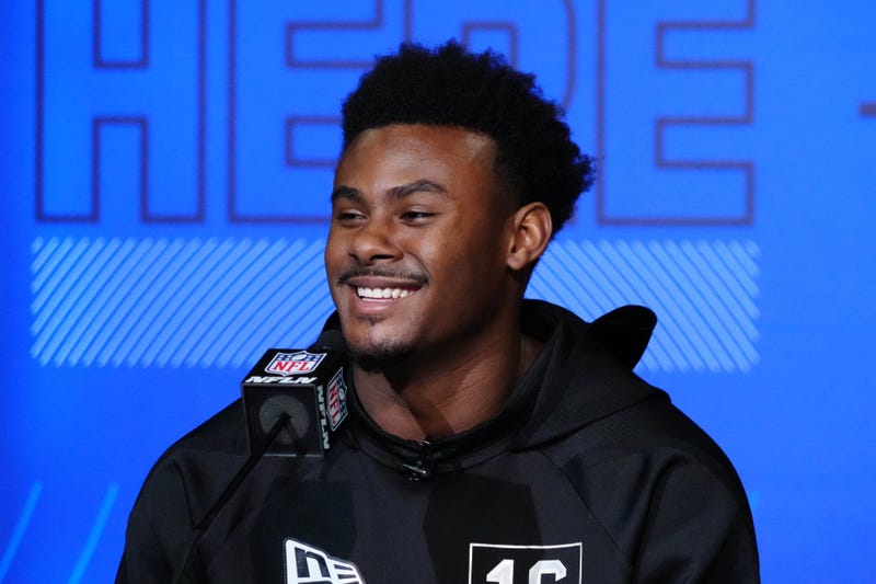 Malik Willis takes questions at the Scouting Combine
