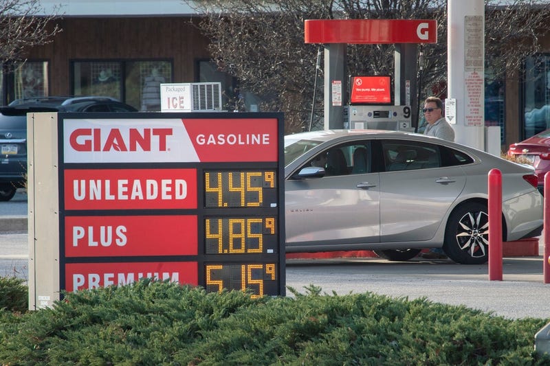 A customer pumps gas at Giant in Springettsbury Township, Pennsylvania.