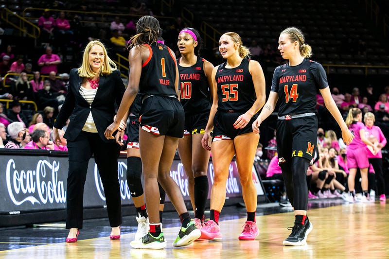 Maryland Head Coach Brenda Frese (left)