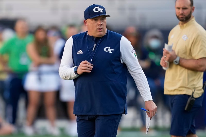 Mar 17, 2022; Atlanta, GA, USA; Georgia Tech Yellow Jacket head coach Geoff Collins on the field during the Georgia Tech Spring Game. 