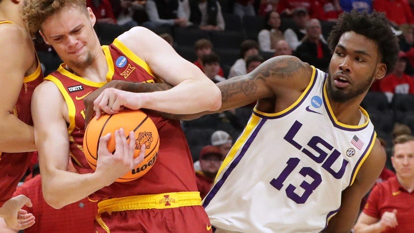 LSU battles, but gets burned late in NCAA Tournament loss to Iowa State