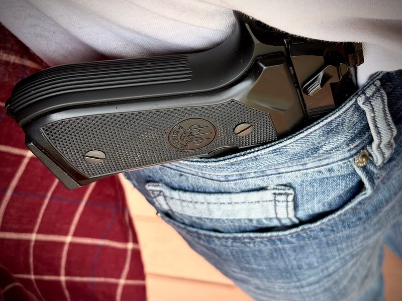 gun concealed carry in holster 