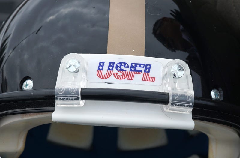 USFL logo on football helmet