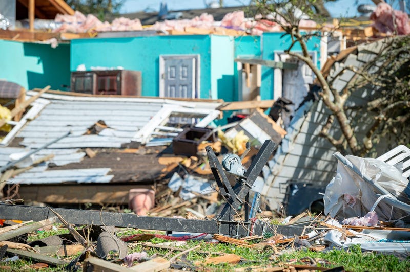 Tornado damage in Arabi