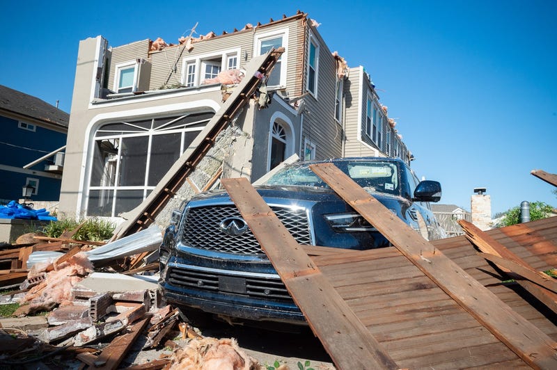 Tornado damage in Arabi