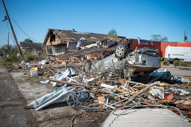 Tornado damage in Arabi