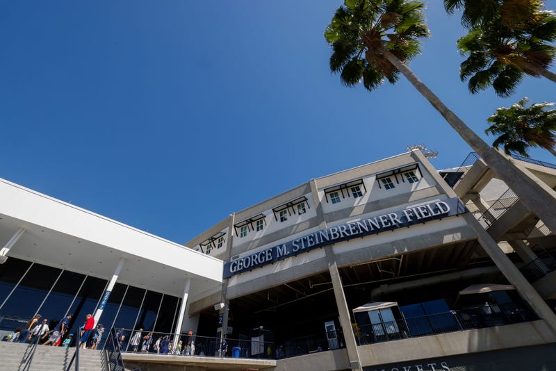 A general view of the stadium prior to the start of a game featuring the Philadelphia Phillies and New York Yankees during spring training at George M. Steinbrenner Field.