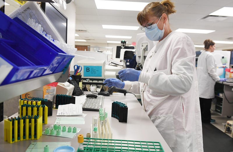 A medical laboratory in Iowa. Not a specific one involved in Leykin's alleged attack.