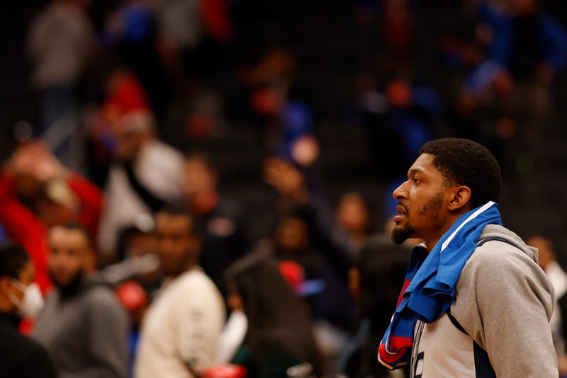 Wizards guard Bradley Beal stands on the court after the game against the New York Knicks