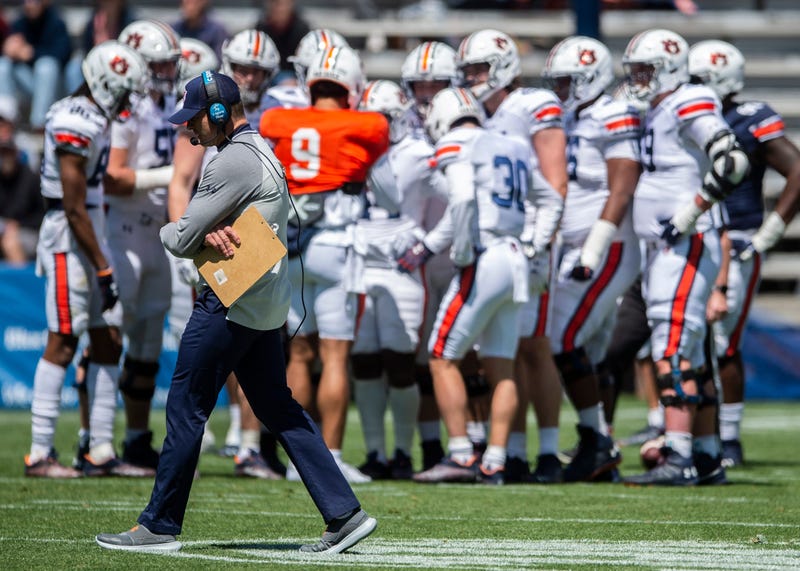 Auburn Tigers head coach Bryan Harsin during the A-Day spring practice at Jordan-Hare Stadium in Auburn, Ala., on Saturday, April 9, 2022.