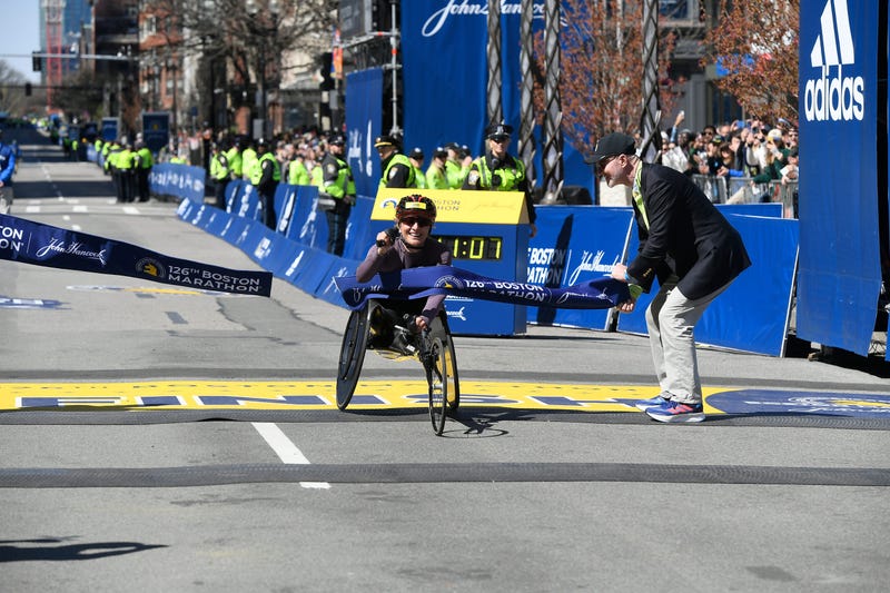 Women's wheelchair winner Manuela Schar