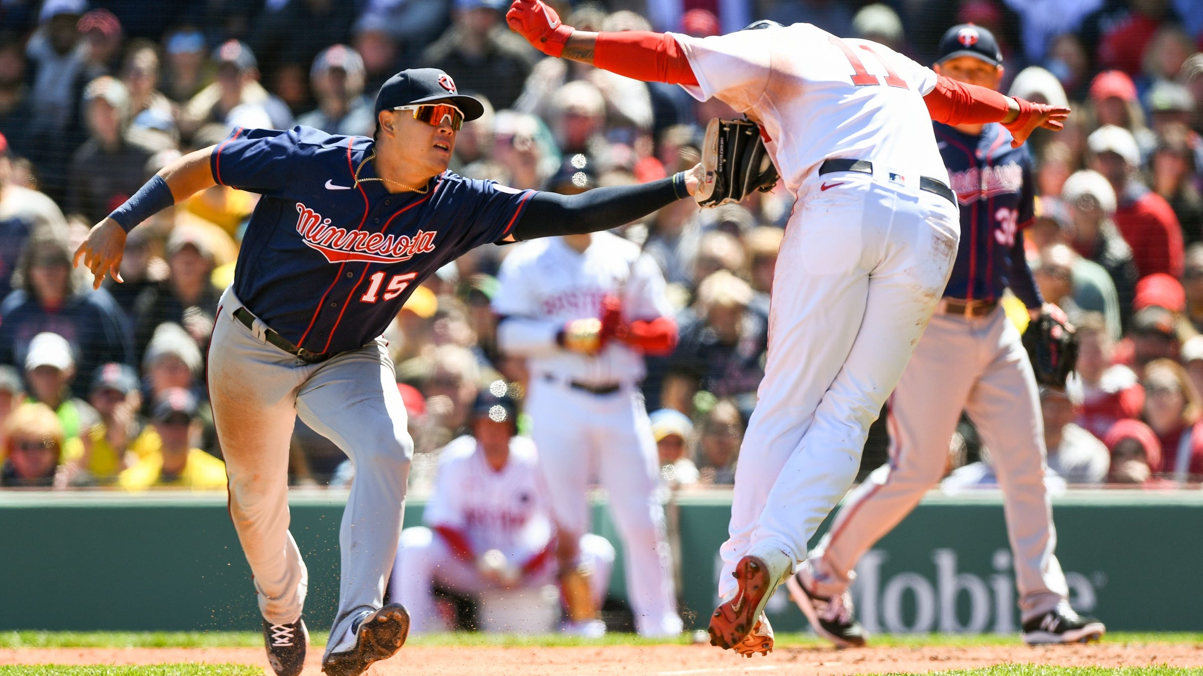 Rafael Devers reminded us he has become quite an athlete