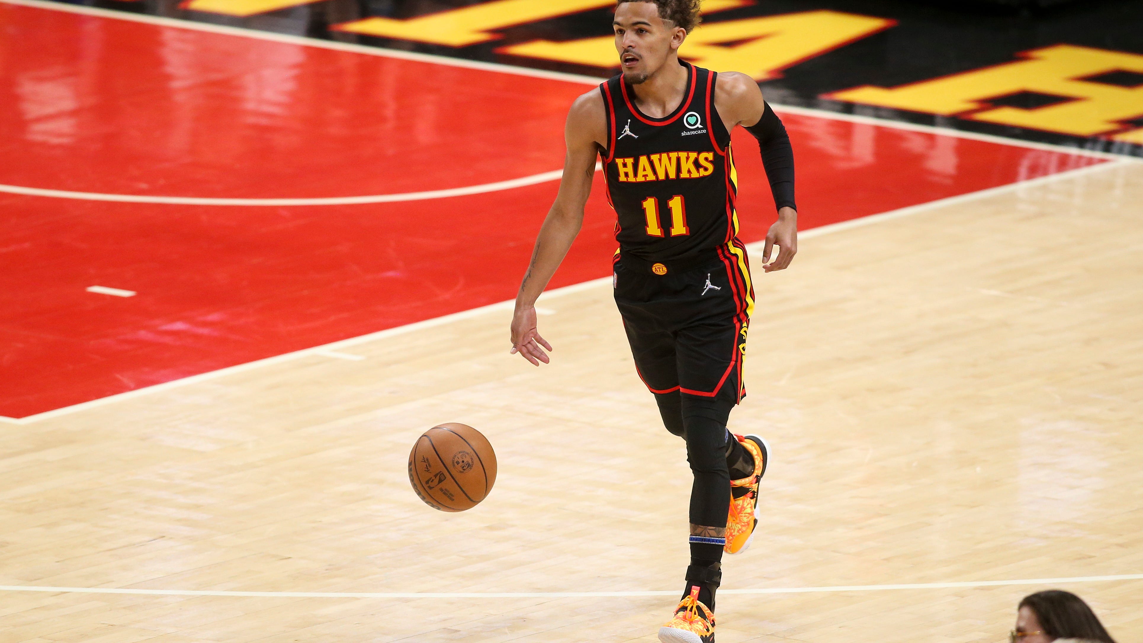 Trae Young: ‘I hope y’all ready’ as Hawks new trio electrifies pro-am league with double alley-oop