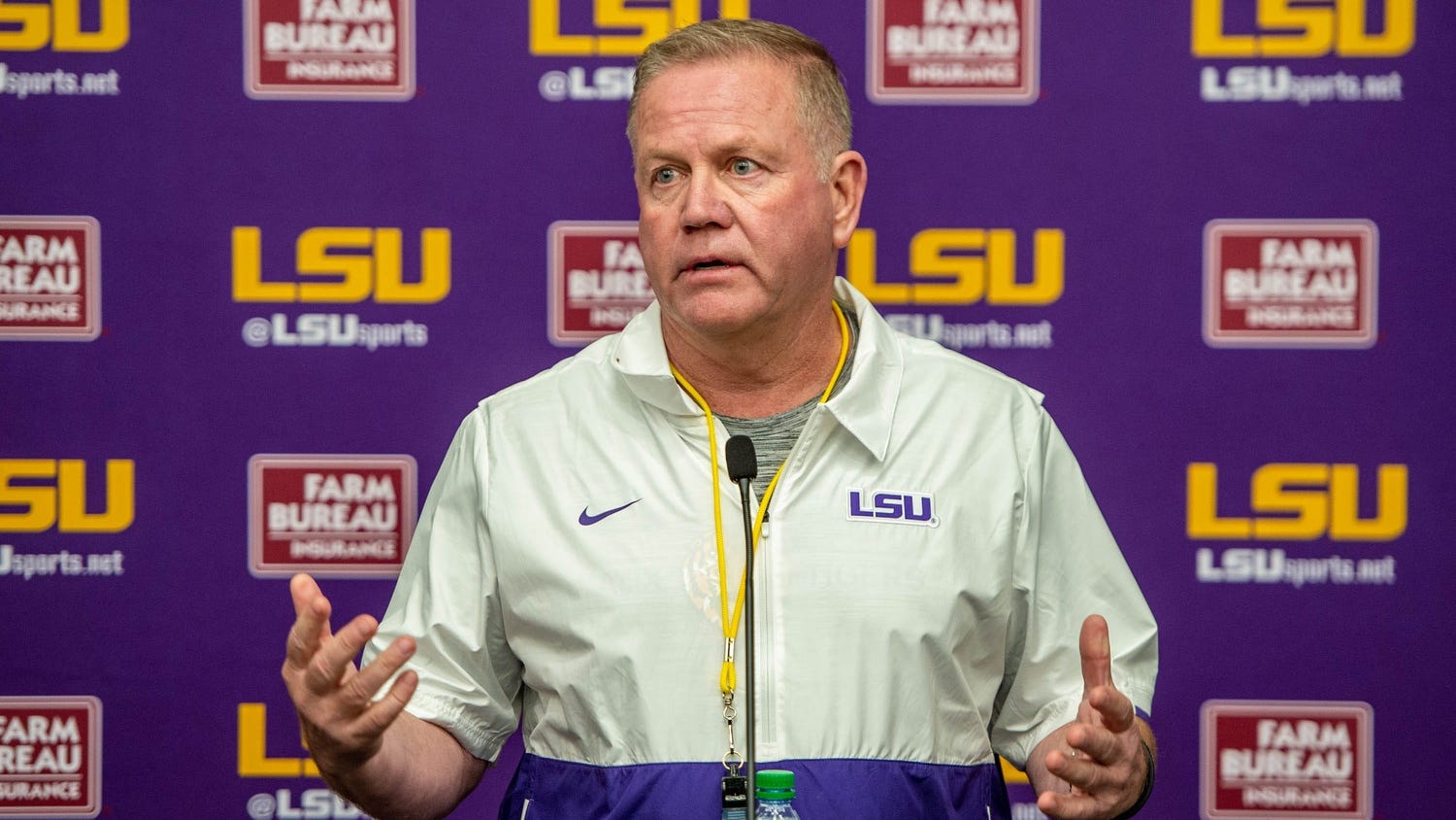 Listen: Brian Kelly says LSU is still working out QB plan, but he has only one real concern