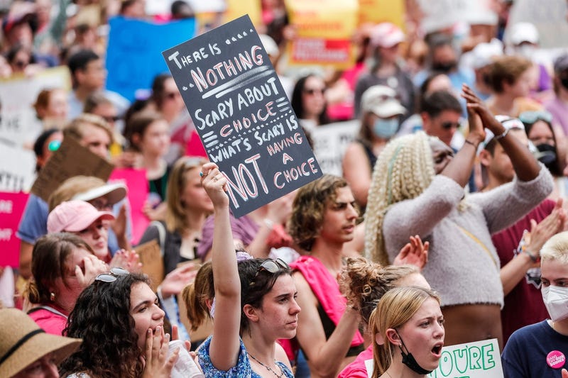 A number of protests and rallies took place this afternoon in Detroit and across the listening area in the wake of Friday's U.S. Supreme Court ruling that struck down Roe v. Wade.