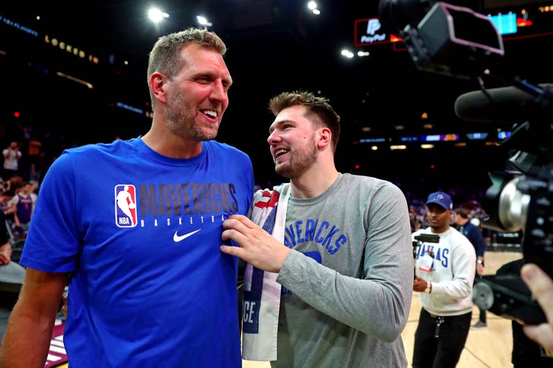 Luka Doncic and Dirk Nowitzki