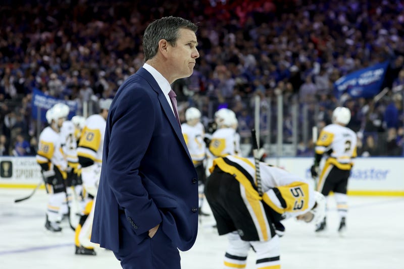 Mike Sullivan on ice after Game 7 loss to Rangers