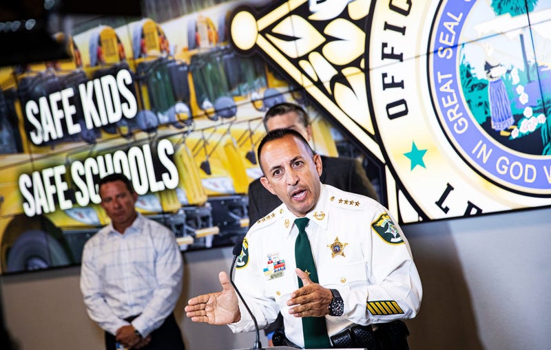 Lee County Sheriff Carmine Marceno holds a press conference on Wednesday, May 25, 2022. He spoke about the school shooting in Texas and pledged his commitment to keep Lee County students and staff safe.