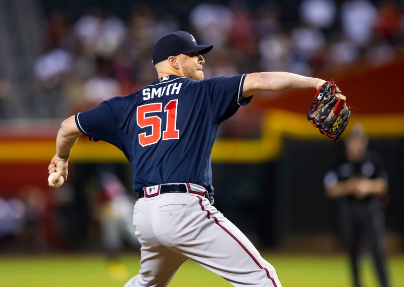 Atlanta Braves pitcher Will Smith against the Arizona Diamondbacks at Chase Field.