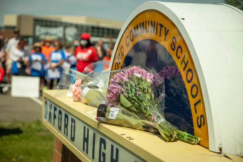 Memorial outside Oxford High School