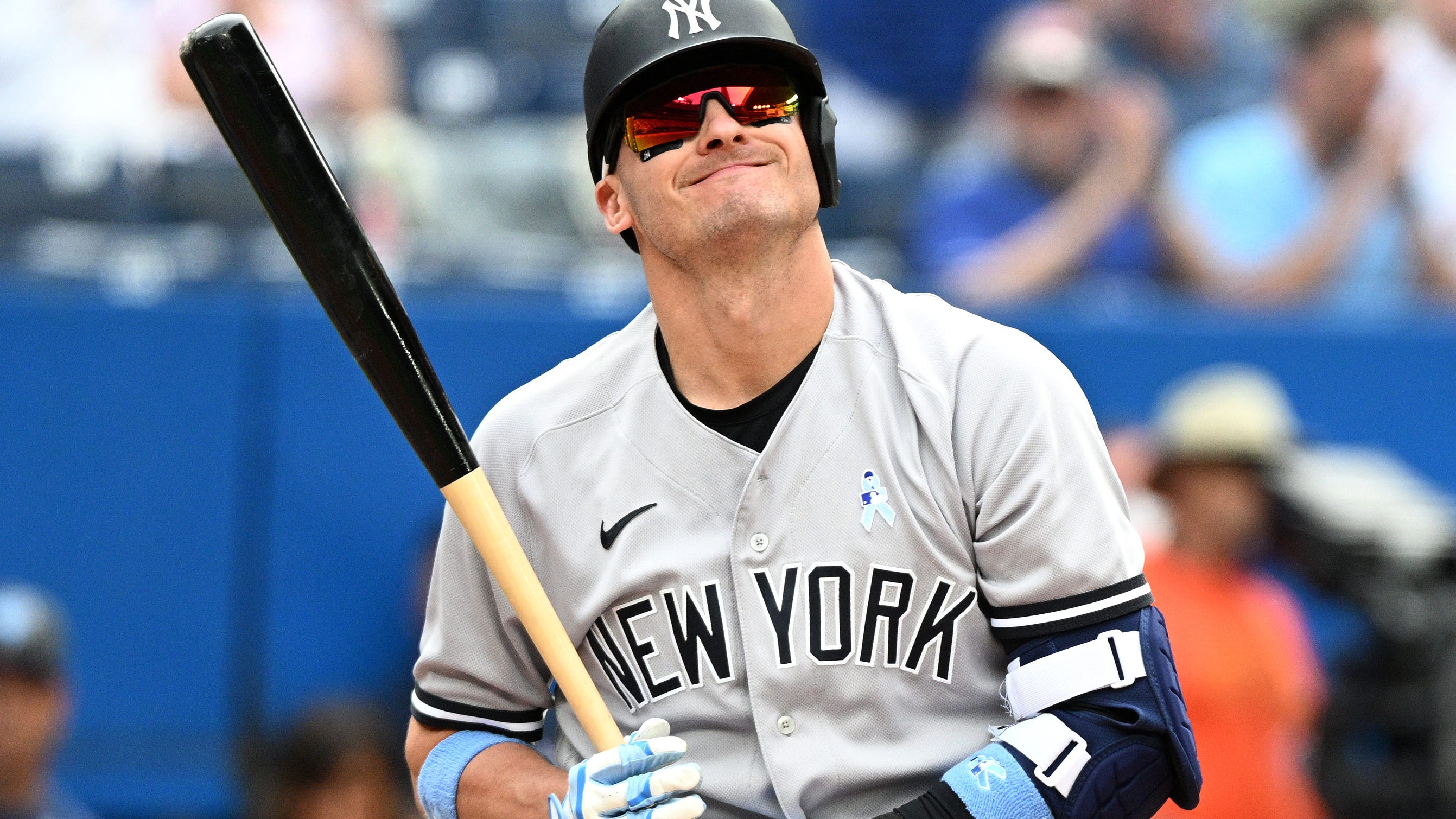 LOOK: Josh Donaldson bat-flips a ground-rule double, hears it from the Astros dugout