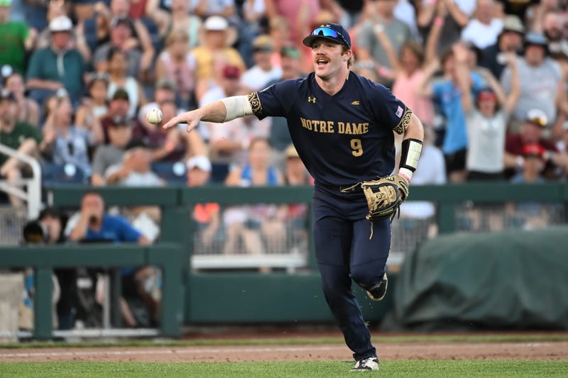 Notre Dame Fighting Irish third baseman Jack Brannigan