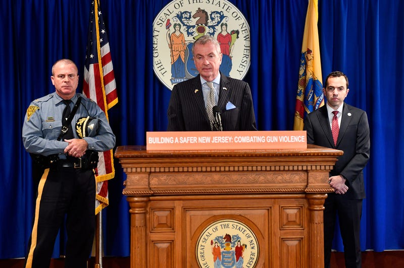 Governor Phil Murphy signs an executive order directing state departments and agencies to identify gun violence prevention measures in Trenton on Jun 24, 2022.