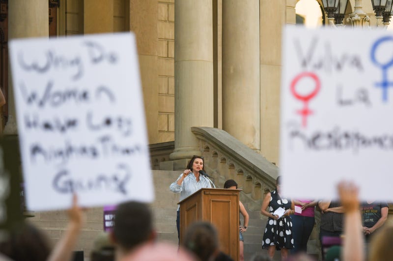 Gretchen Whitmer at abortion rally 