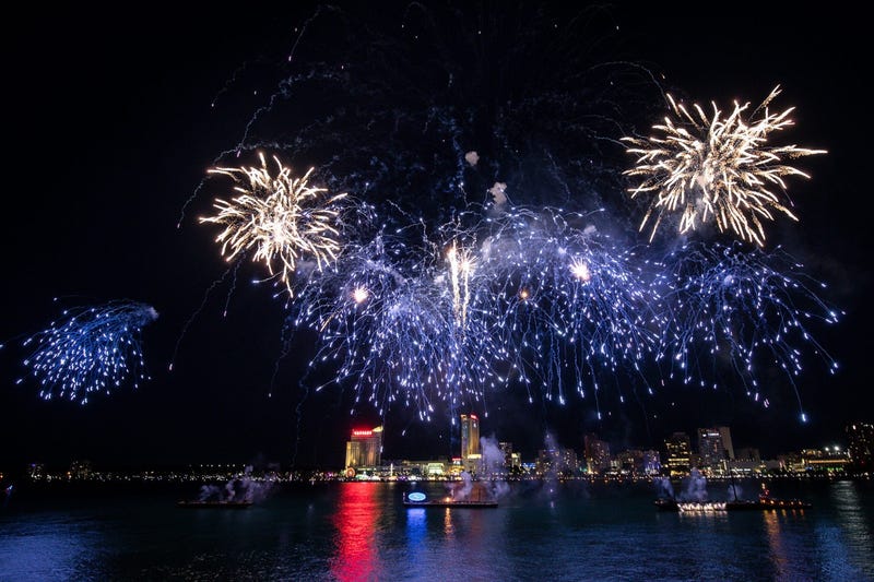 Fireworks on the Detroit River