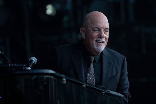 Billy Joel takes the stage before performing at Comerica Park in Detroit on Saturday, July 9, 2022