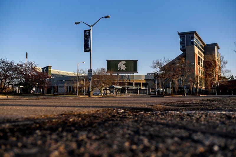 The parking lot on the south side of Spartan Stadium on Tuesday, March 17, 2020, in East Lansing.