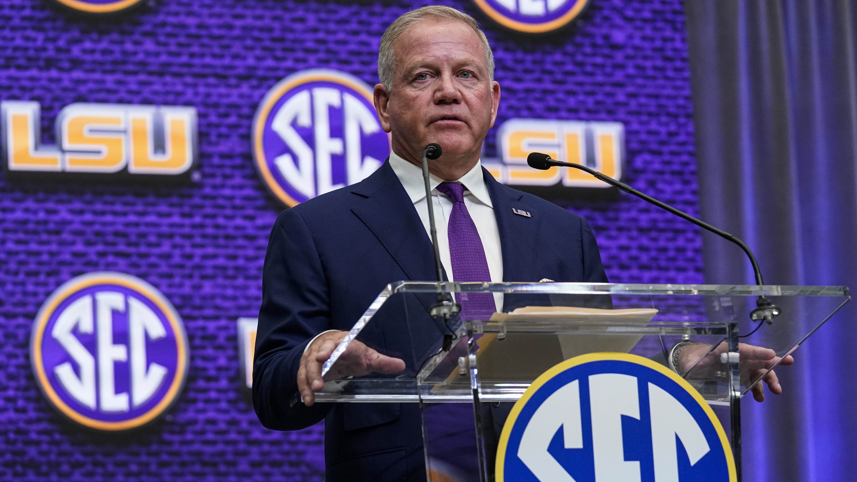 Brian Kelly top quotes at SEC Media Days: On realignment, LSU in-state recruiting, more