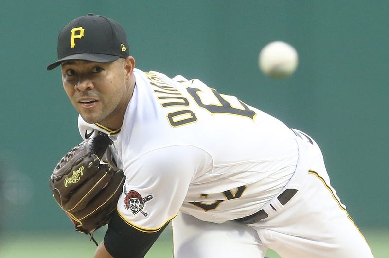 Jose Quintana pitching for Pirates