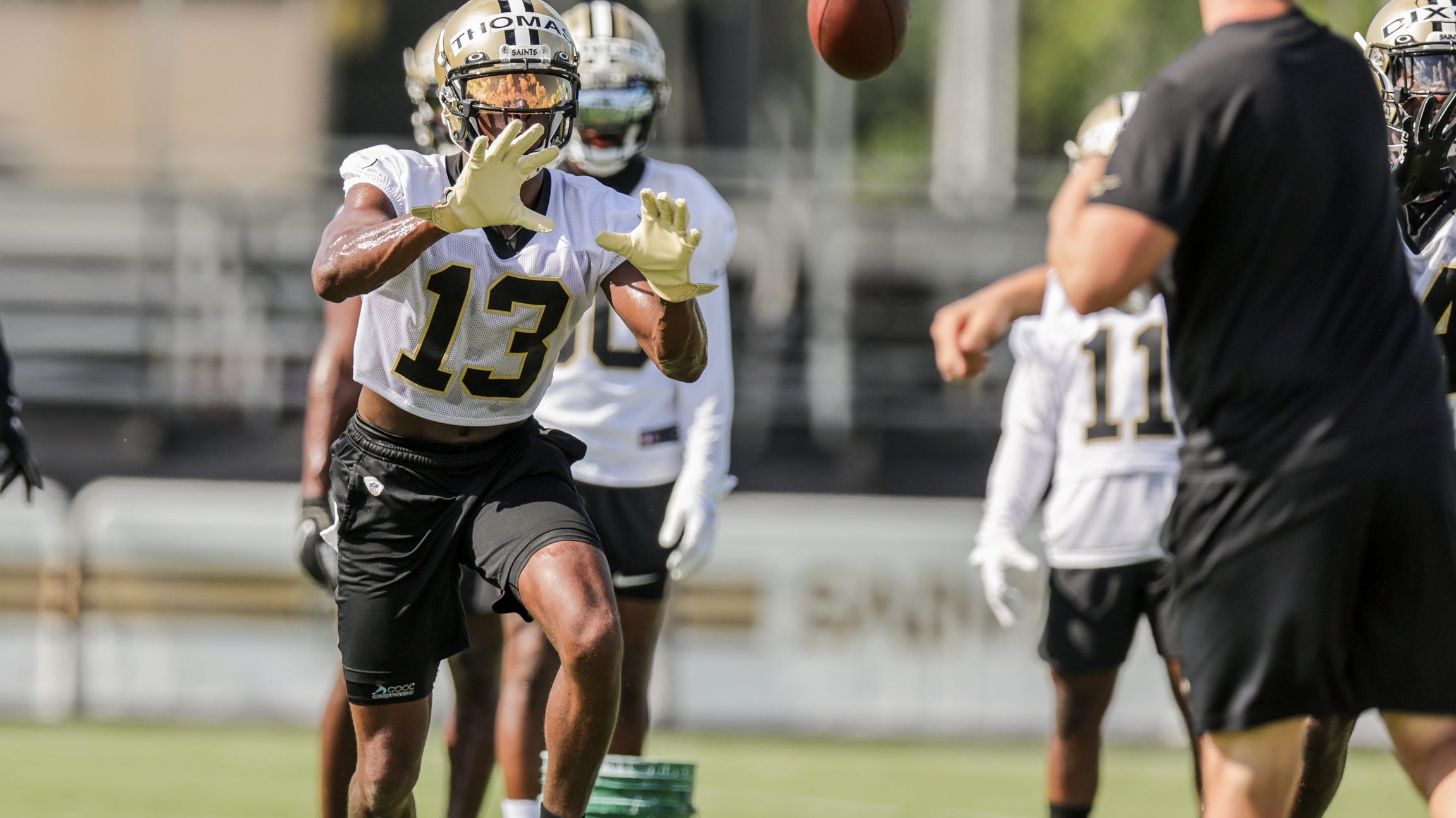 Michael Thomas 'lost for words' as he finally rejoins Saints at training camp