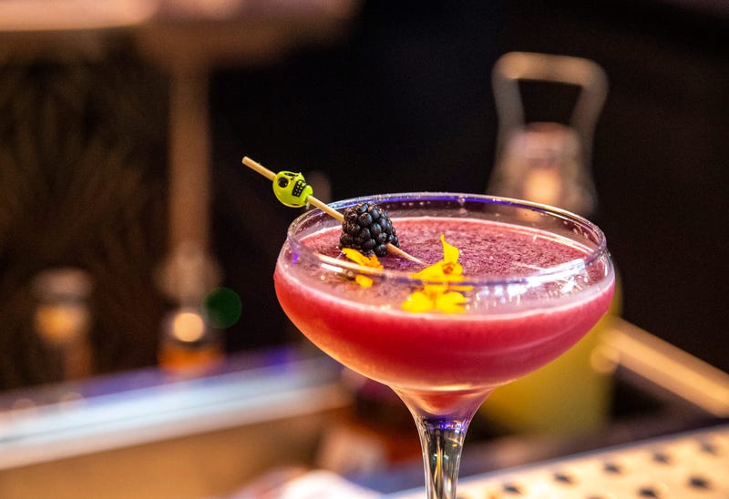 A boca linda cocktail is served at Bar Chingona in Palm Springs.