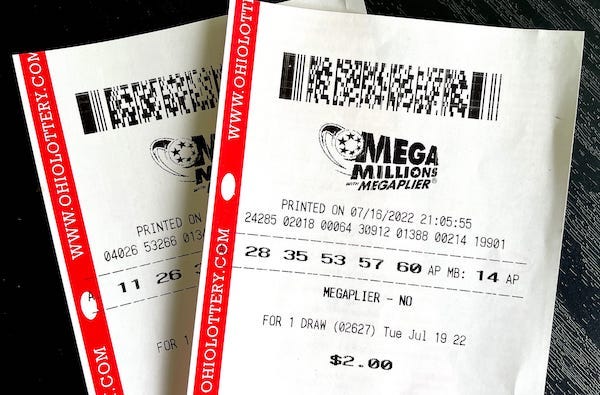 Mega Millions lottery tickets