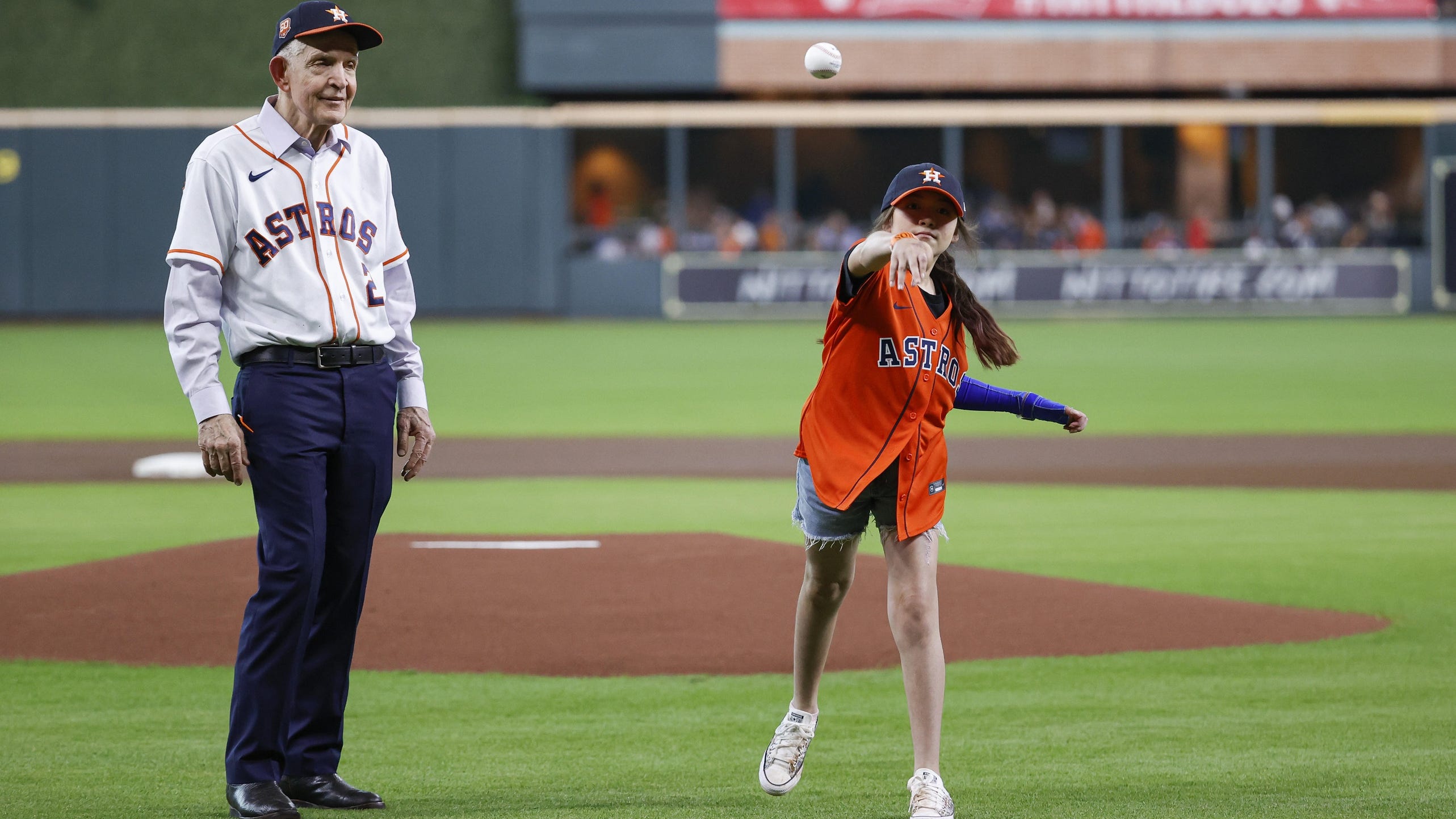 Girl wounded during Uvalde school massacre honored by Houston Astros