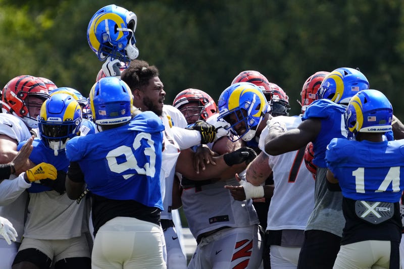 Bengals-Rams Fight At Joint Practice