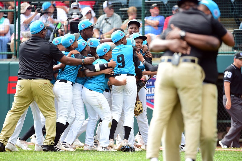 Caribbean Region players celebrate after beating the Asia Pacific Region 1-0.
