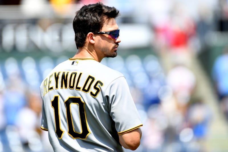 Pittsburgh Pirates center fielder Bryan Reynolds (10) against the Philadelphia Phillies 