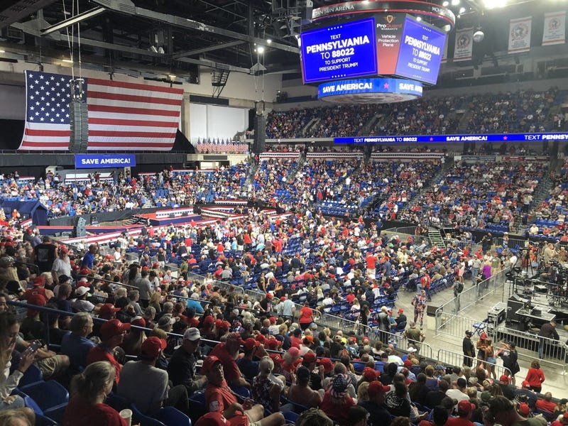 Crowds of Trump supporters fill the Mohegan Sun Arena at Casey Plaza in Wilkes-Barre, Pa. on Saturday, Sept. 3, 2022. Thumbnail Img 6560