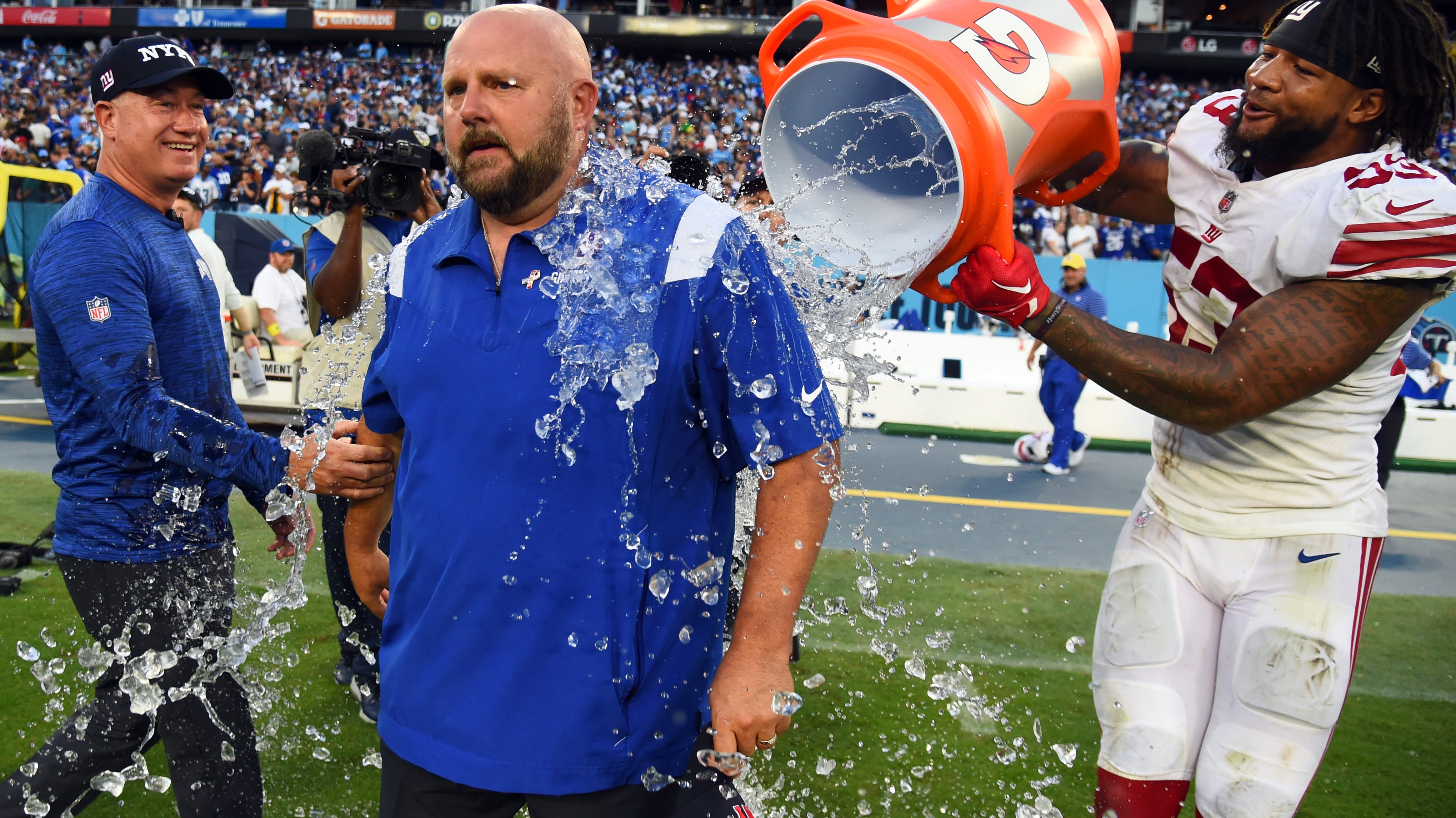 WATCH: Brian Daboll dances with the Giants after first head coaching win